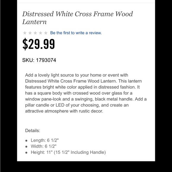 Rustic wood lantern - Picture 3 of 3